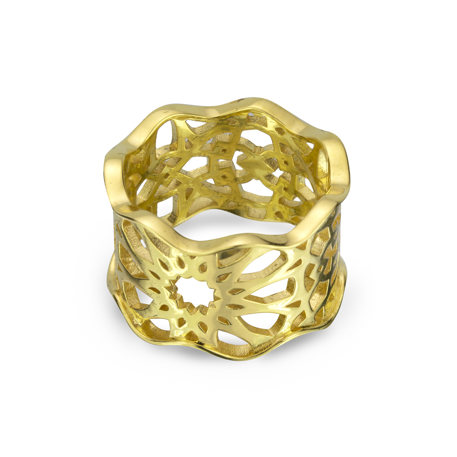 Moshabak Band Gold Ring