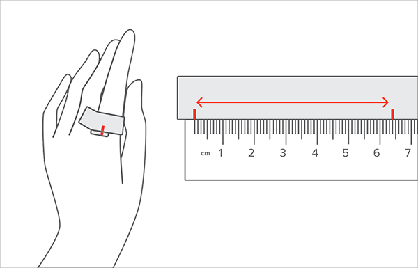 measuring finger for ring size